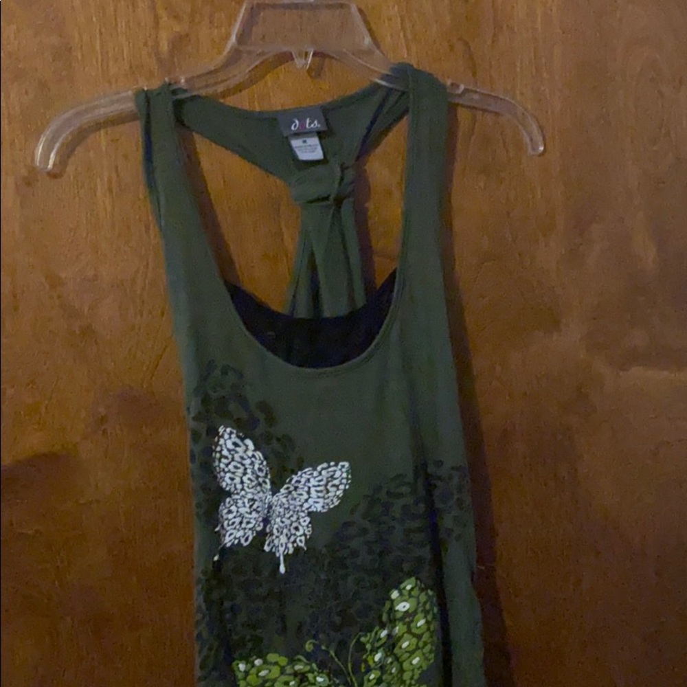 Ribbed Butterfly Tank Top